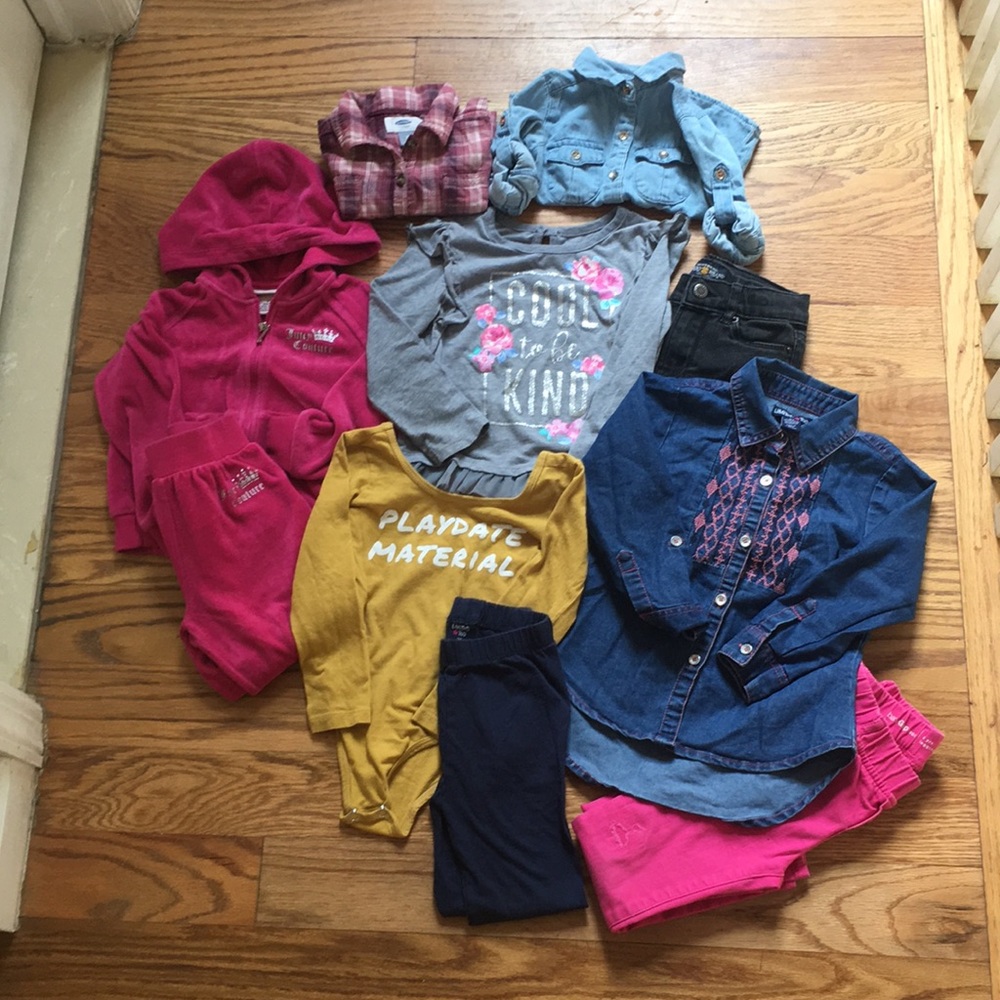 Baby gap, Juicy Couture, Lucky Brand Girls Lot 3T